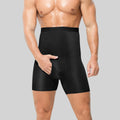 Men's sports underwear: high-waisted, belt-curving, plus-size, lengthened, anti-leg chafing, waist-protecting, flat-cut shorts