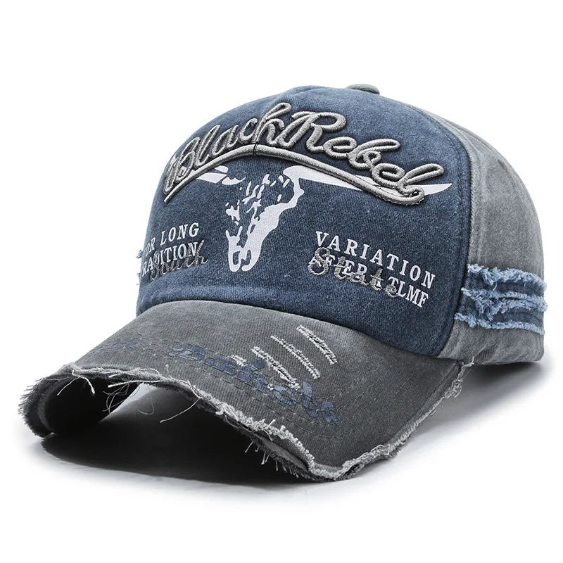 Dome Hats Men Trendy Black Retro brooklyn Letter Embroidery Baseball Cotton Adjustable Casual Hat Hip Hop Sun Hats