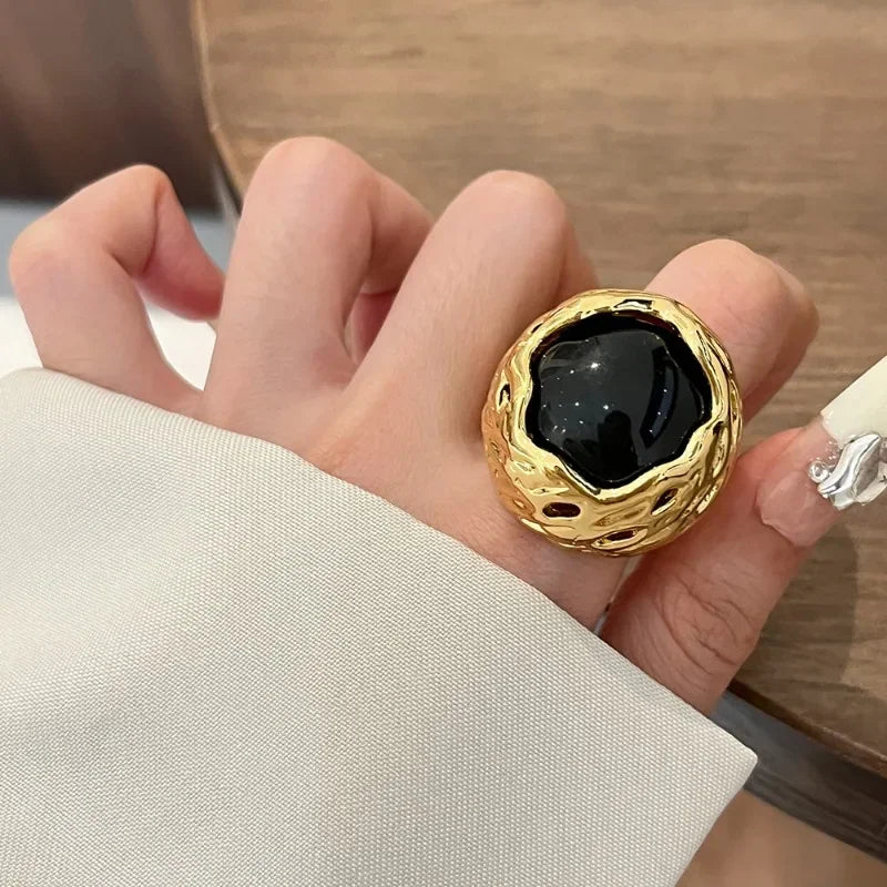 Fashion Jewelry Pretty Design Geometric Big Rings For Women Female Gifts Hot Sale Finger Accessories 2024 Trend New