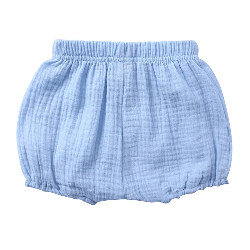 Baby PP Shorts Girls Boys Summer Short Pants for Toddler Kids Cotton Linen Solid Color Bloomers Pants Casual Children's Clothing