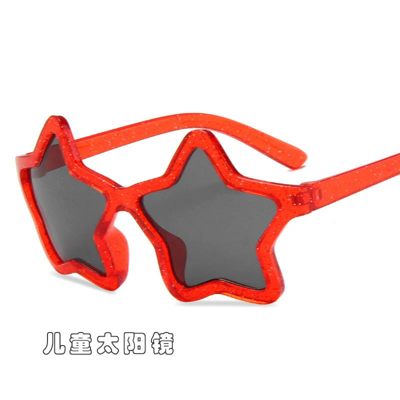Cute Five Star Sunglasses Baby Cartoon Star Outdoor Sun Protection Children Lovely Sun Glasses Girl Boy Kids Gifts UV400 De Sol