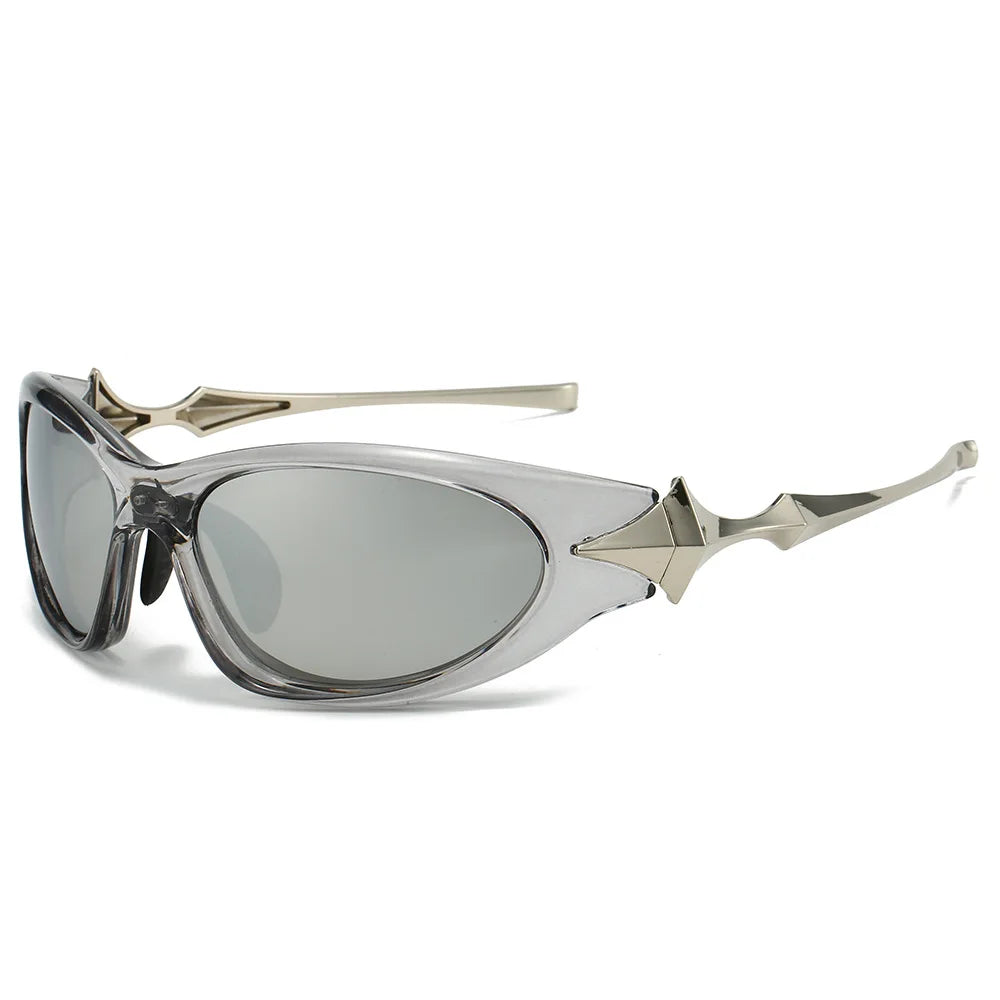 Sunglasses for Men New Fashion Mirror Pilot Punk Vintage Alloy Star Leg Y2K Sun Glasses Women Sexy Hip Hop Shades Driving Uv400