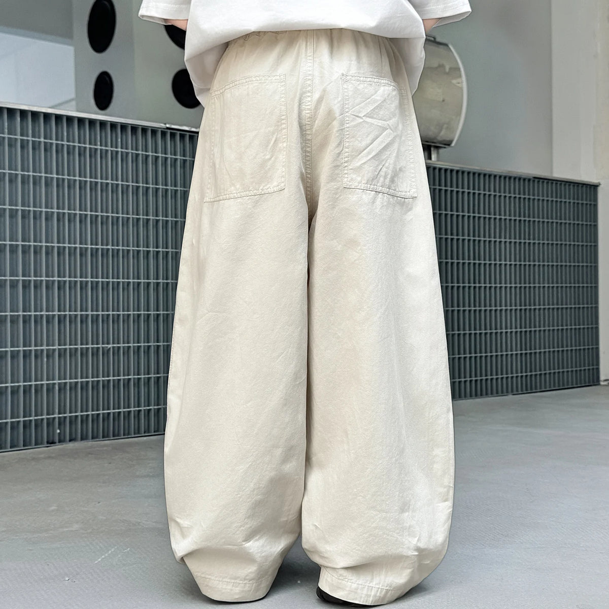 Kids Pants & Summer New Korean Solid Color Loose Cargo Pants for Boys Hip Hop Baby Cotton Wide-leg Pants Ages 3 5 6 7 8 9 12 14Y