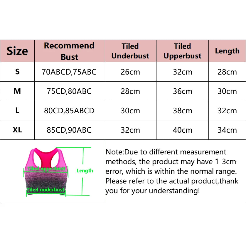 Women Sports Bra Shock-absorbing Bra Breathable Shock-proof Underwear Steel Ring Free Yoga Bra Running Vest Fitness Workout Tops