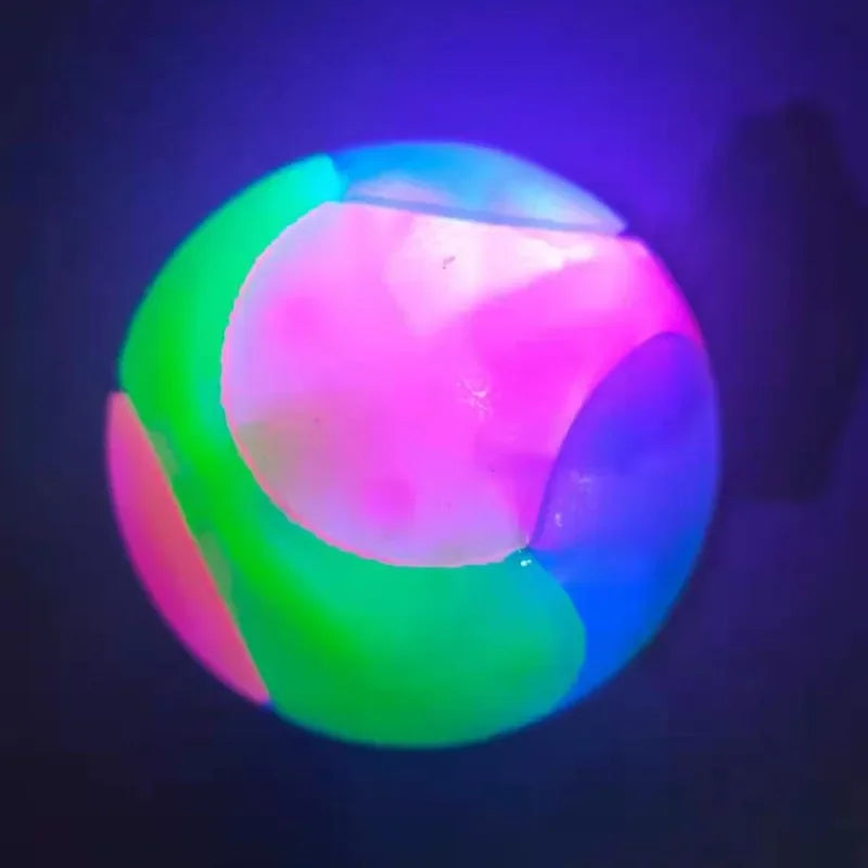 Fun pet toys - Puppy Flash Ball - Dog toys - Spherical shape - TPR multi-color light-up - Elastic ball - Dog training - Throw ba