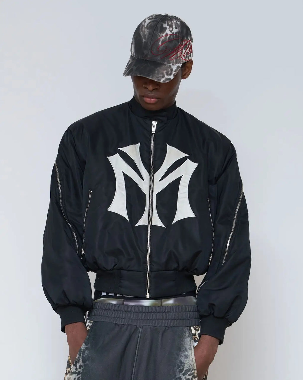 European and American Multi Zipper Design Cross-Border Men's and Women's Loose Letter Embroidery Pattern Fashionable Hoodie