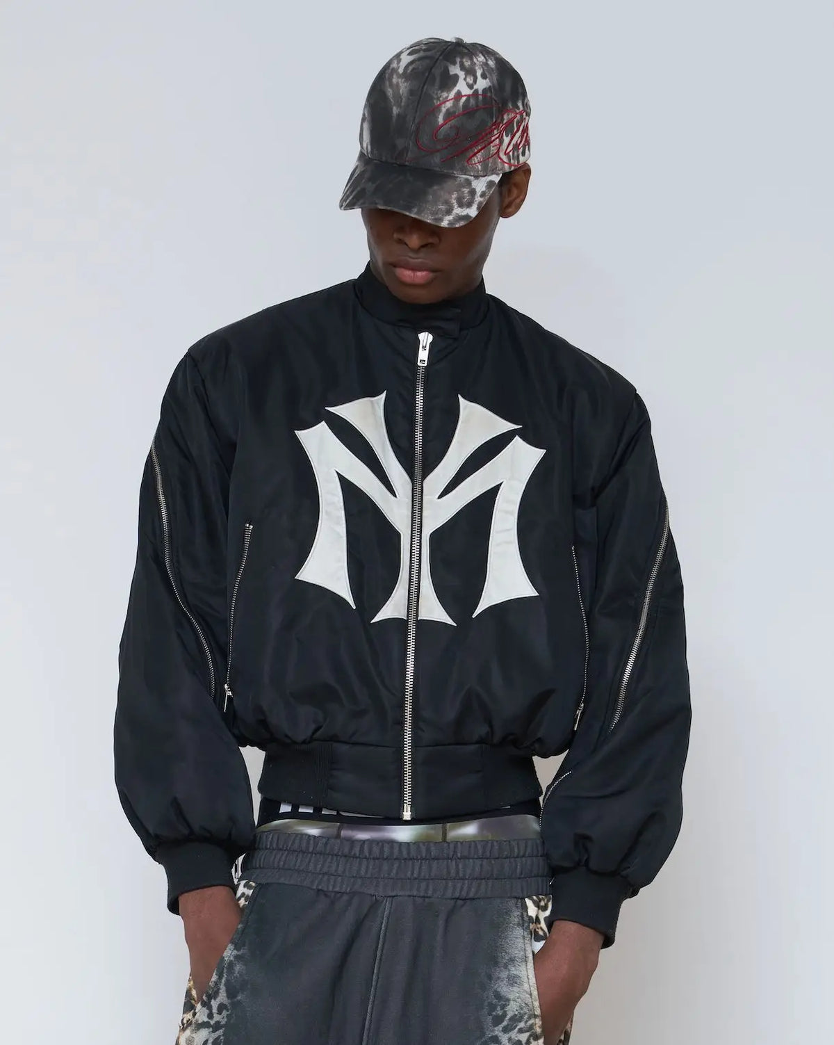 European and American Multi Zipper Design Cross-Border Men's and Women's Loose Letter Embroidery Pattern Fashionable Hoodie
