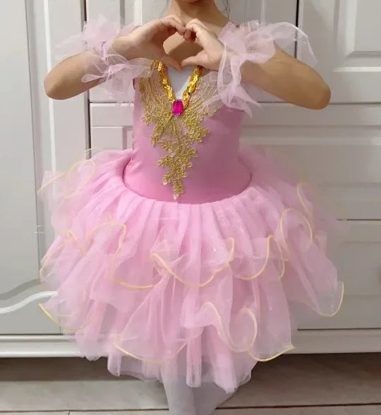 Kids Outfit Ballet Leotard Girl Dress Elegant Vestido Girls Clothes Tutu Baby Dresses Children Ballet Skirt Dance Costume Summer