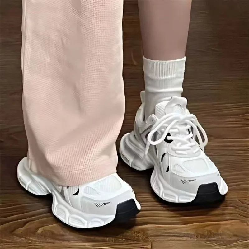 sneakers women trends 2024 summer Sneakers White Lace-Up Women's jogging Shoes platform Female designer shoes zapatos de mujer