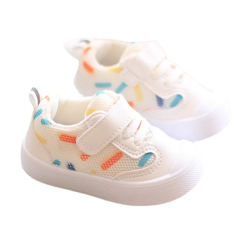 Children Baby Walking Shoes Soft-soled Shoes Kids Infant Sports Shoes Boys Girls Casual Sneakers Toddler Mesh Printing Sneakers