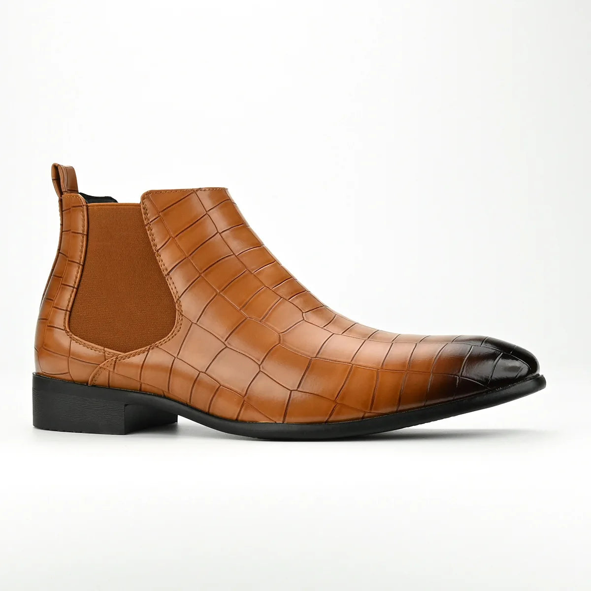 Men's Short Boots Winter Men's High-top Chelsea Boot New Small Square Head Fashion Men's Shoes Versatile Ankle Boots