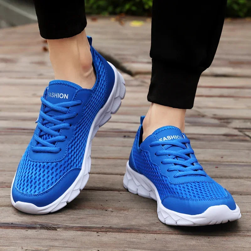 New Men Casual Sport Shoes Breathable Lightweight Sneakers Outdoor Mesh Black Running Shoes Athletic Jogging Tenis Walking Shoes