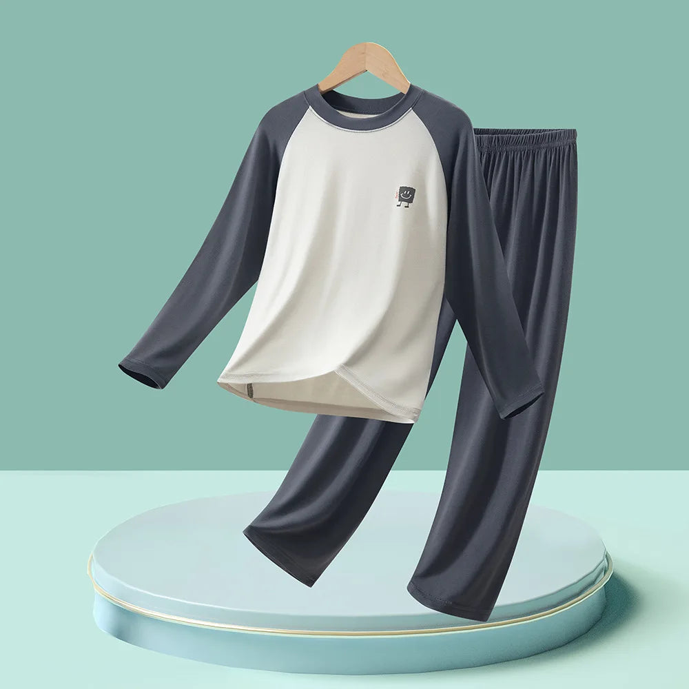 Modal Children's Pajamas Boys' Home Clothes Set Baby Air Conditioning Clothes Student Autumn Clothes Pants Girls' Underwear