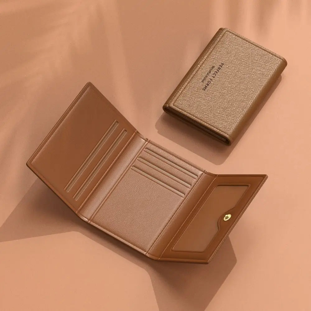 Men'S Billfold Wallet Minimalist Multi-Slot Card Holder Coin Purse Ultra-Slim Compact Wallet For Gift Business Meeting Daily