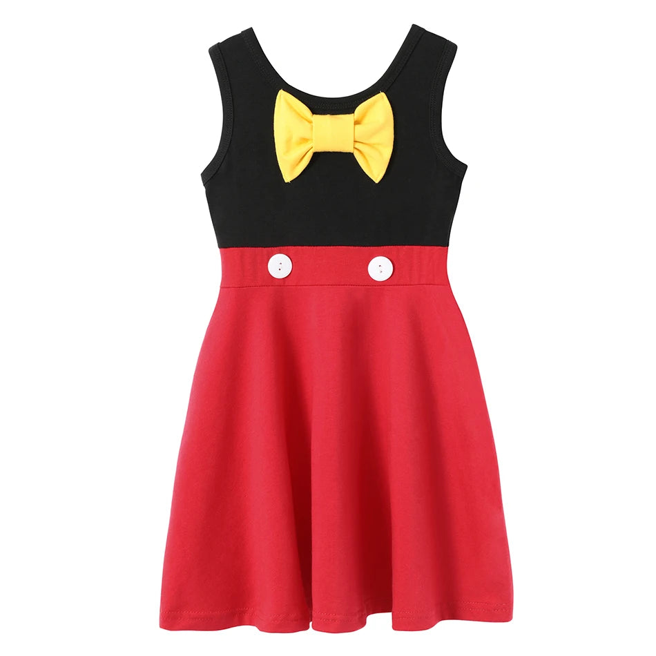 Children's Casual Dress for Girls Mermaid Rapunzel Dress One-Shoulder Sling Short Sleeve Princess Costume Summer Casual Vest