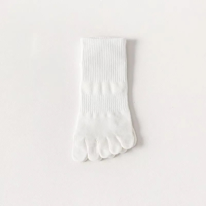 Socks For Women Spring Summer Solid Color Mesh Five Fingers Socks Ankle Short Socks Sweat-absorbing Boat Socks Split Toe Socks
