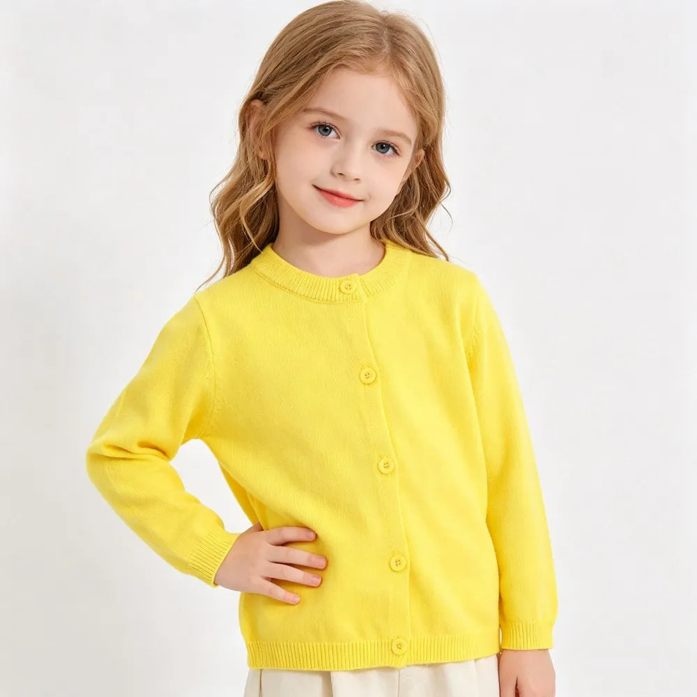100% Cotton Boys Girls Sweaters Cardigans Kids Toddler Baby 1 2 3 4 5 6 7 8 9 Years Buttons Knitwear Spring Autumn Knitting Tops