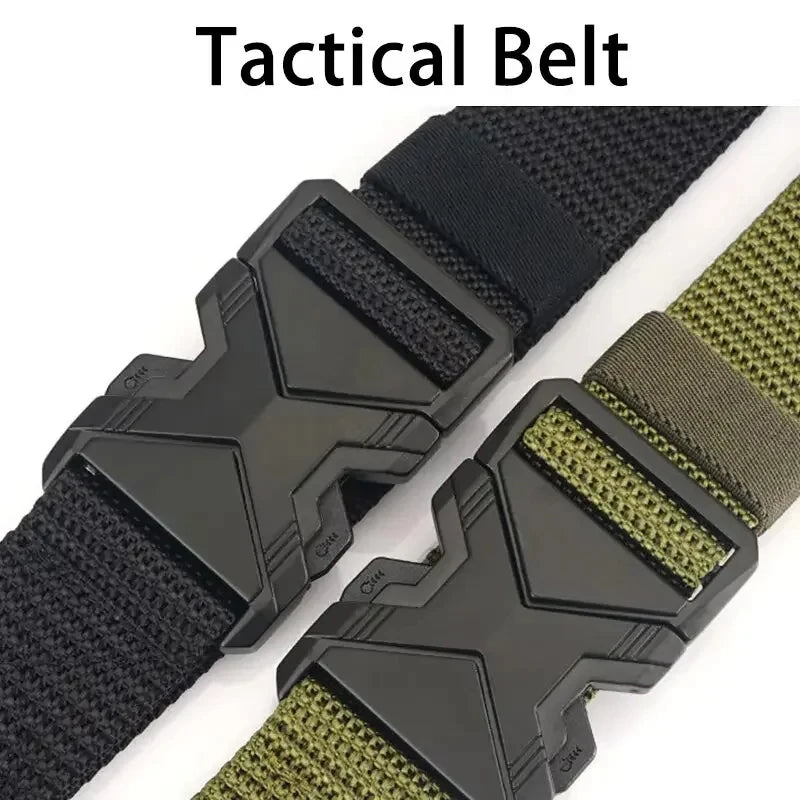 Multiple Styles of Tactical Waist Belts The Men's Buckle Belt Nylon Braided Lightweight Breathable Daily Commuter Men's Belt New