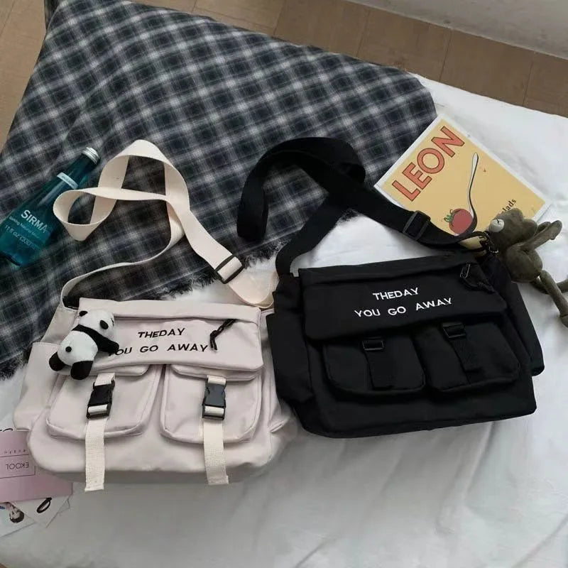Men's Cross Body Bags, Fashion Japanese Style Student School Bags, Flip Leisure Single Shoulder Bag, Teen Women Messenger Bag