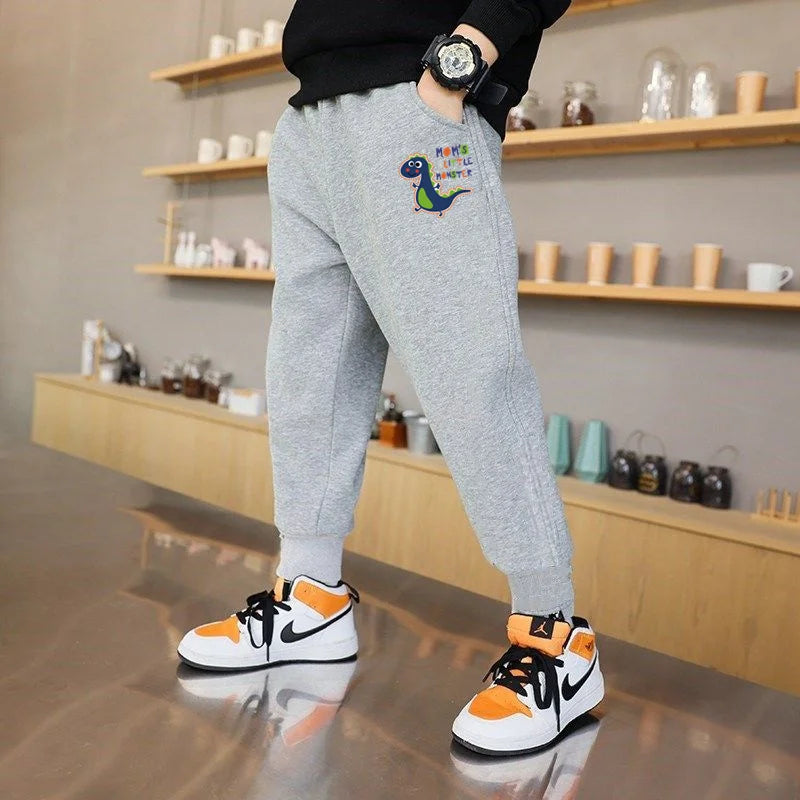 Children Pants Cartoon Dinosaur Boy Sports Pants Spring Autumn Toddler Casual Kids Trousers Sweatpant for Boys Clothes 3-14 Year