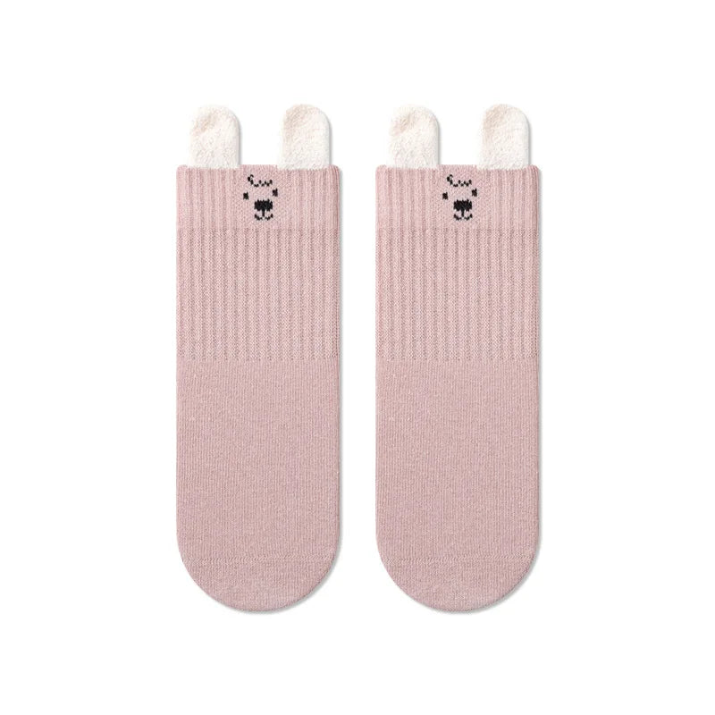 Kids Socks For Girls Boys Autumn Winter Children's Cotton Soft Cute Baby Toddler Girl Boy Sock Casual Cartoon Plush Ear Socks