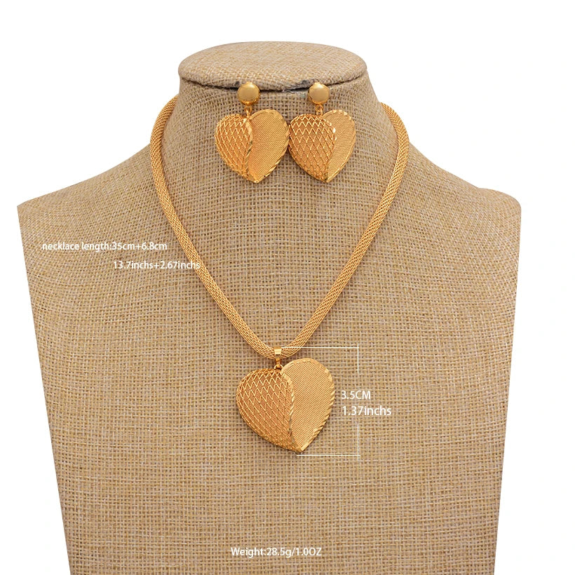 Women Jewelry Set Gold Plated High Quality Party African Bridal Flower Jewelry Set