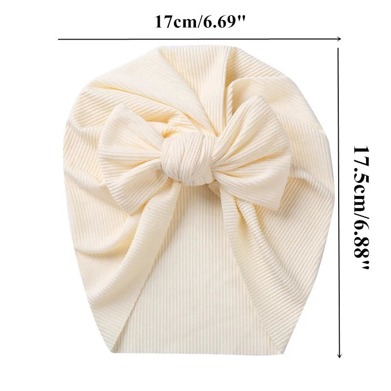 Baby Hat Girls Bows Turban Hats Infant Photography Props Cotton Kids Beanie Baby Cap Accessories Children Hats Newborns Bonnet