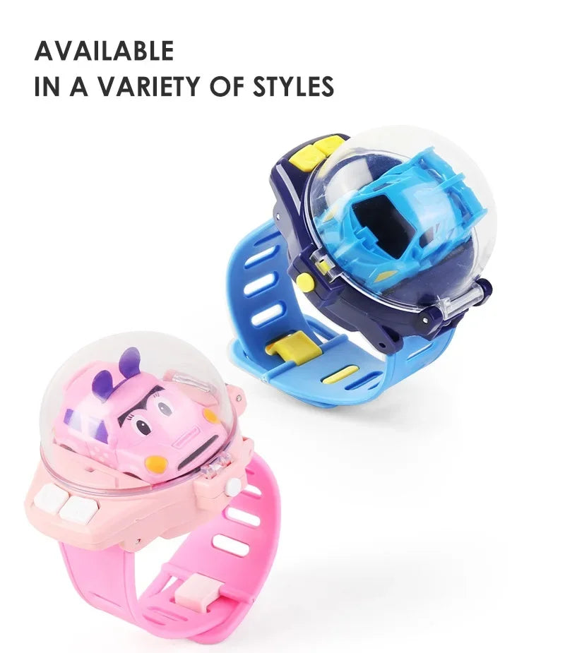 Kids Mini Watch Remote Control Car Toy 2.4Ghz RC Wrist Watch Racing Car USB Rechargeable Cute Mini Car