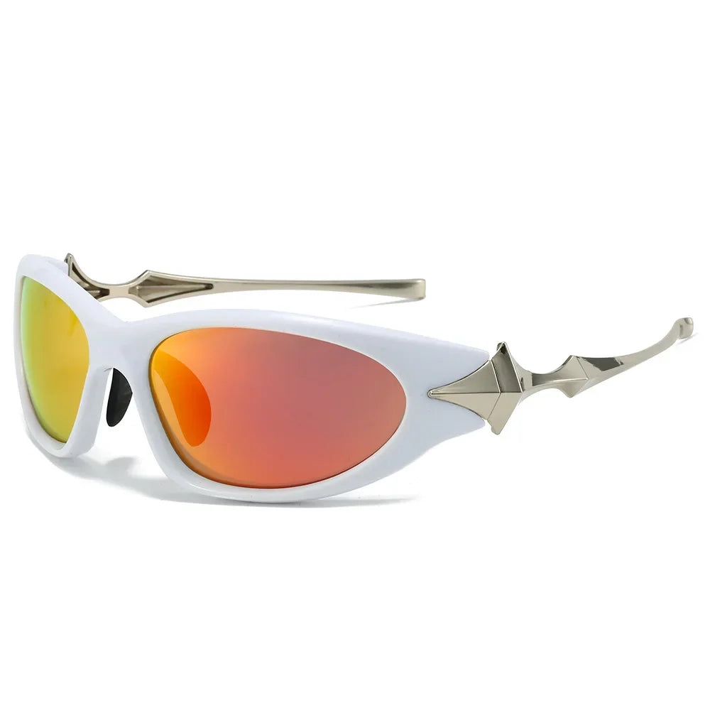 Sunglasses for Men New Fashion Mirror Pilot Punk Vintage Alloy Star Leg Y2K Sun Glasses Women Sexy Hip Hop Shades Driving Uv400