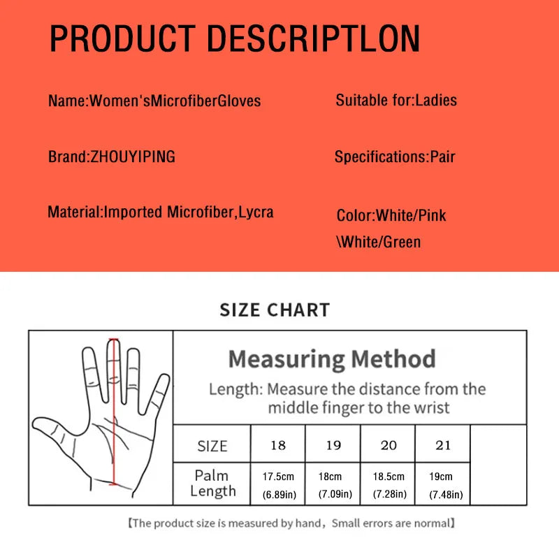Golf gloves women's 1 pair of 3 colors optional super fiber soft breathable non-slip silicone wear-resistant gloves