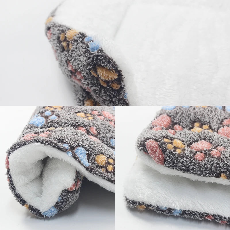 1pc Double-sided Pet Mat - Short Plush Pet Bed - Cat - Dog - Cute Pet Mat - Blanket - Warm Kitty Mat - Cat Sofa Bed