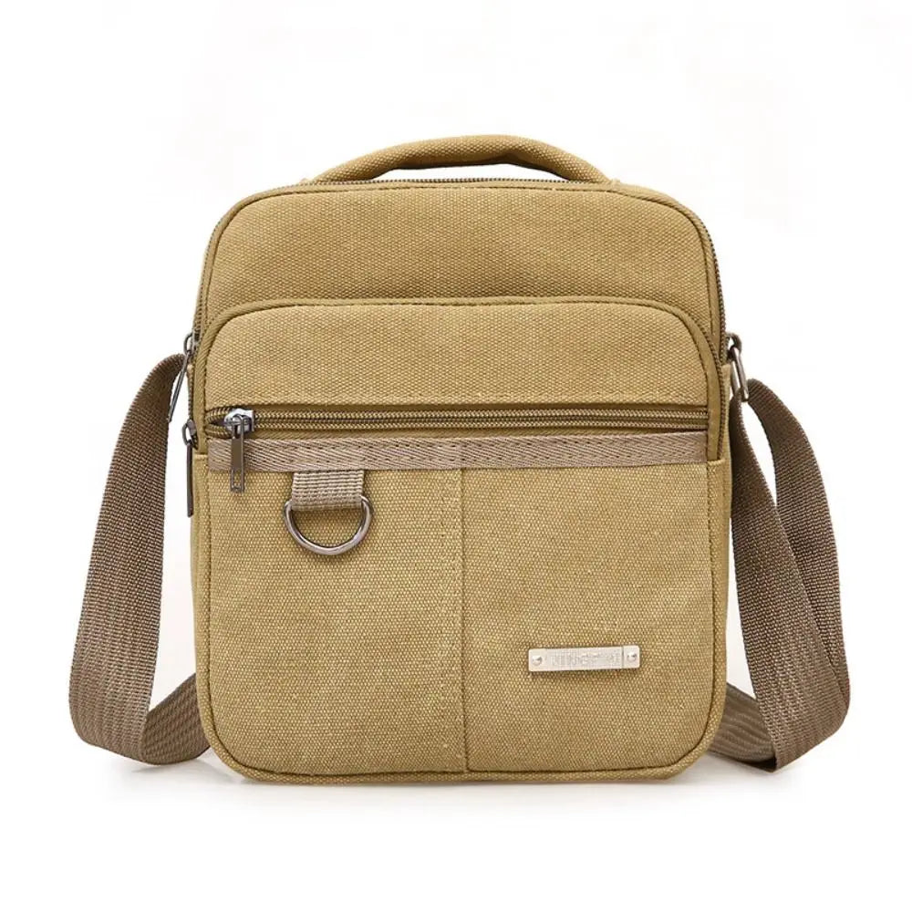 Men's Shoulder Bag Canvas Men's Sling Bag Messenger Shoulder Crossbody Bags Large Capacity Handbags Multifunctional