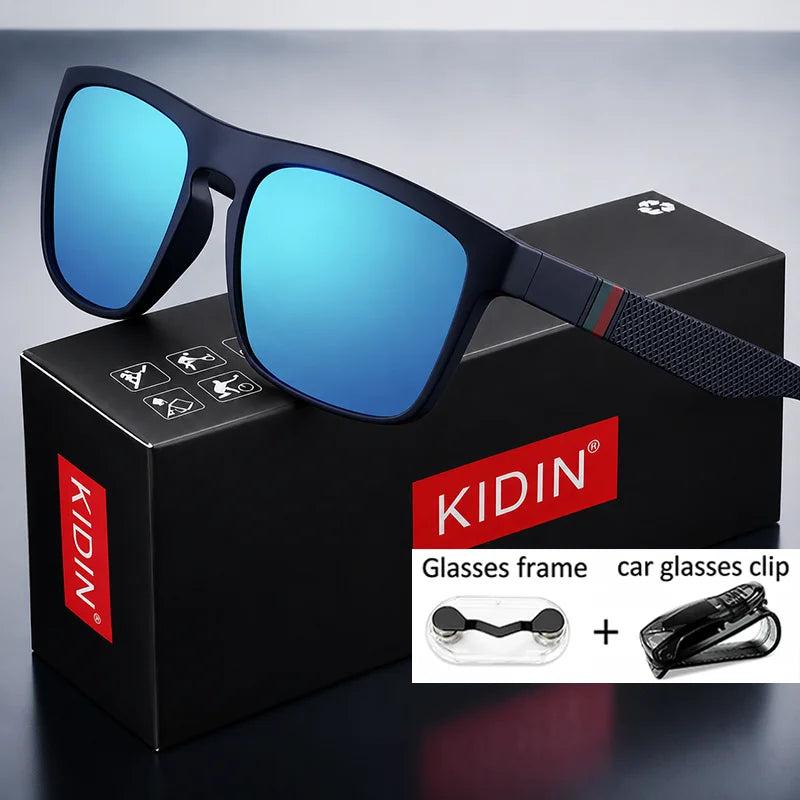 Polarized Sunglasses for Men Women Luxury Square Frame UV400 Driving Fishing Cycling Walking Beach Outdoor Sports Sun Glasses