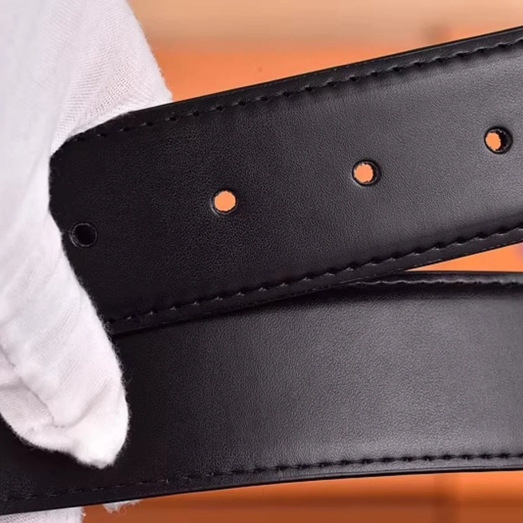 Men Business Dress Belt, Stylish Letter T Metal Buckle Adjustable Waist Strap For Jeans Formal Daily Outfit