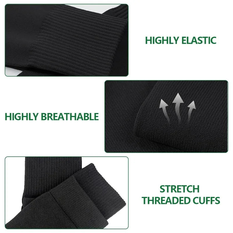 4 in 1 Soccer Equipment Set Anti Slip Socks Shin Pads Leg Sleeves Tape for Football Training Men Kids