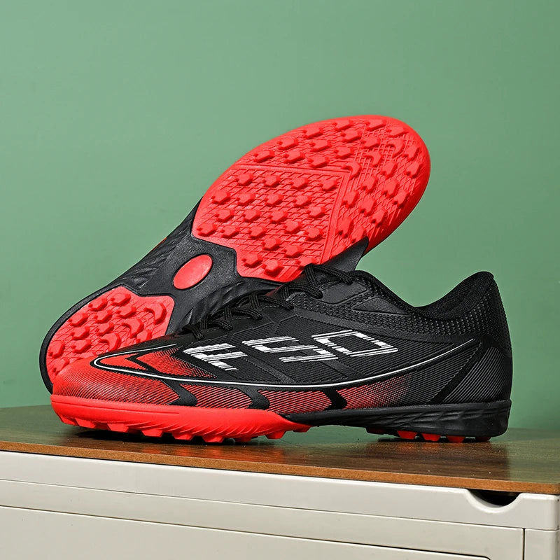 Youth Adult High‑Top Soccer Shoes TF Turf Cleats Breathable Knit Sock Ankle Design Non‑Slip Training Football Sneakers