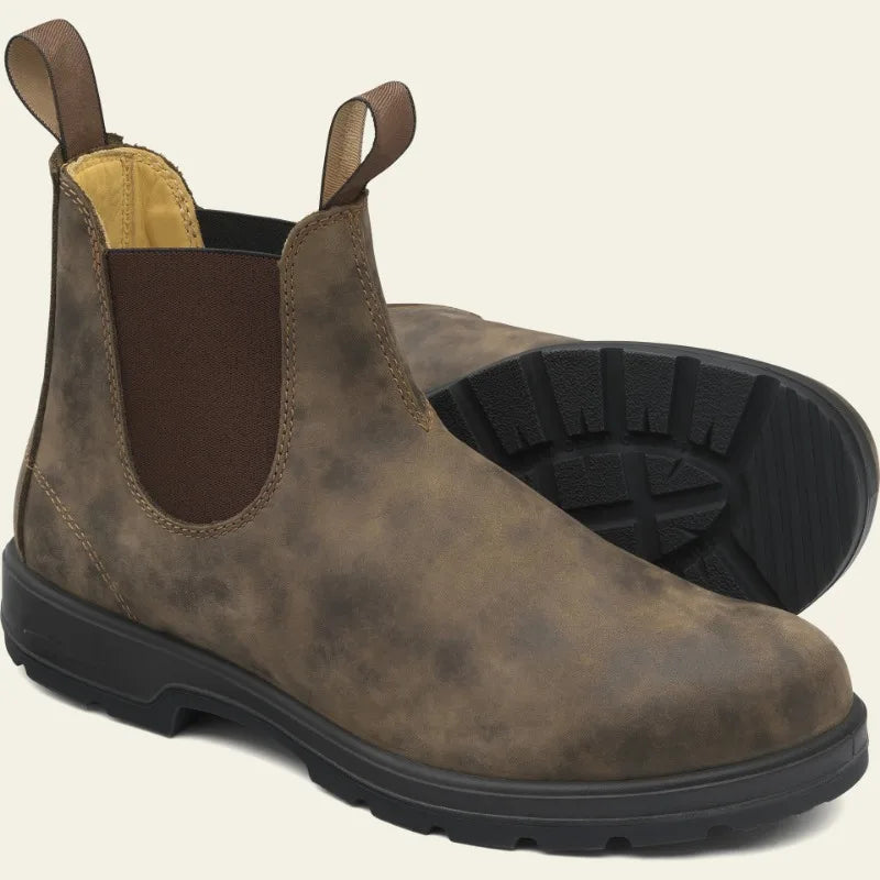Men's Chelsea Boots British Style Mens Work Boots Luxury Retro Slip-on Oxford Boot 2026 Couple Platform Shoes Botas Para Hombre