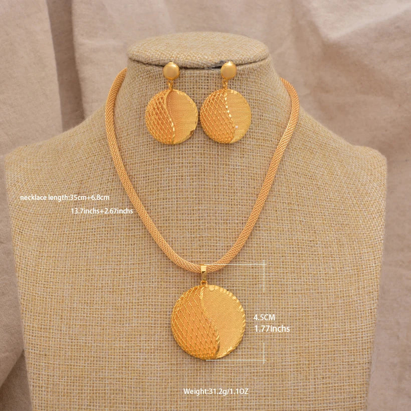 Women Jewelry Set Gold Plated High Quality Party African Bridal Flower Jewelry Set