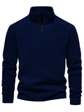 Men's Casual Jacket, Thickly Quilted For Warmth, Fleece-Lined With Zippers, Stylish Pullover Shirt, Men's Sport Shirt