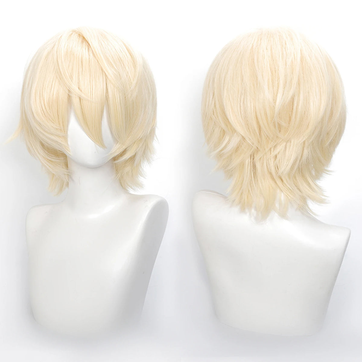 Short Wavy Bob Synthetic Wig with Air Bangs Heat Resistance Shoulder Length Curled 14inch Wigs for Daily Use Cosplay for Women