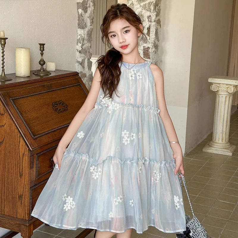 Baby Kids Cotton Dresses for Girls Outfits Teens School Dress Summer Sleeveless Children Princess Costumes 5 7 9 10 11 13 Years