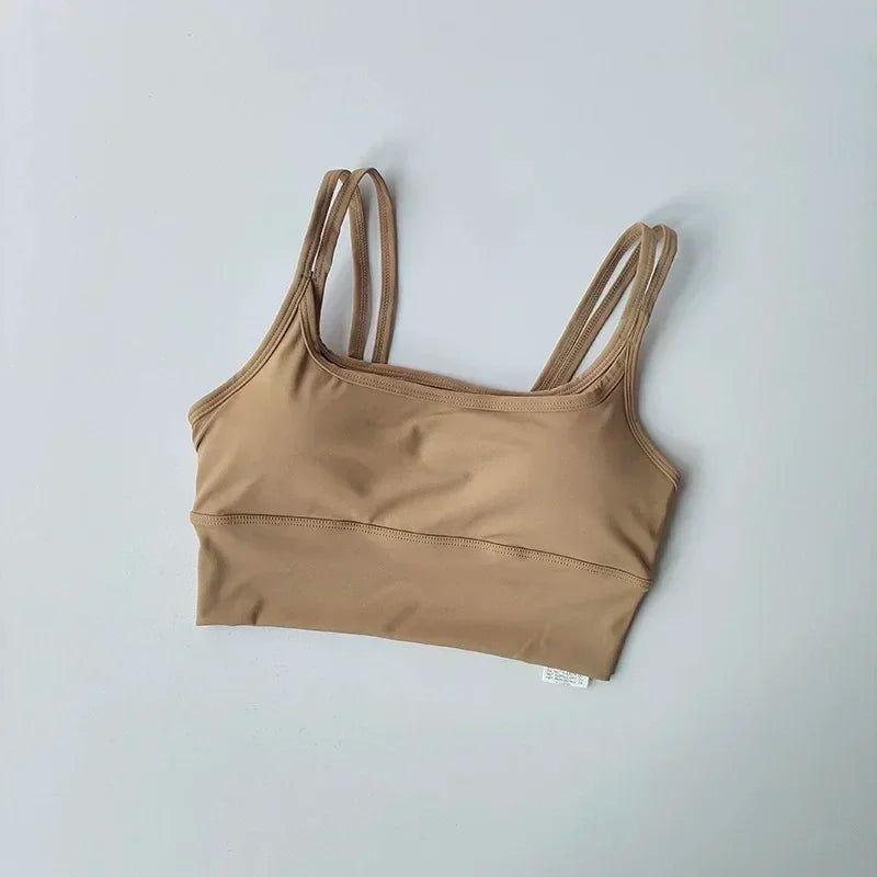 Sports Underwear Bras Top Women's Shockproof Running Gathering Fitness and Breasts Wearing Yoga Quick-drying Suspender Vests