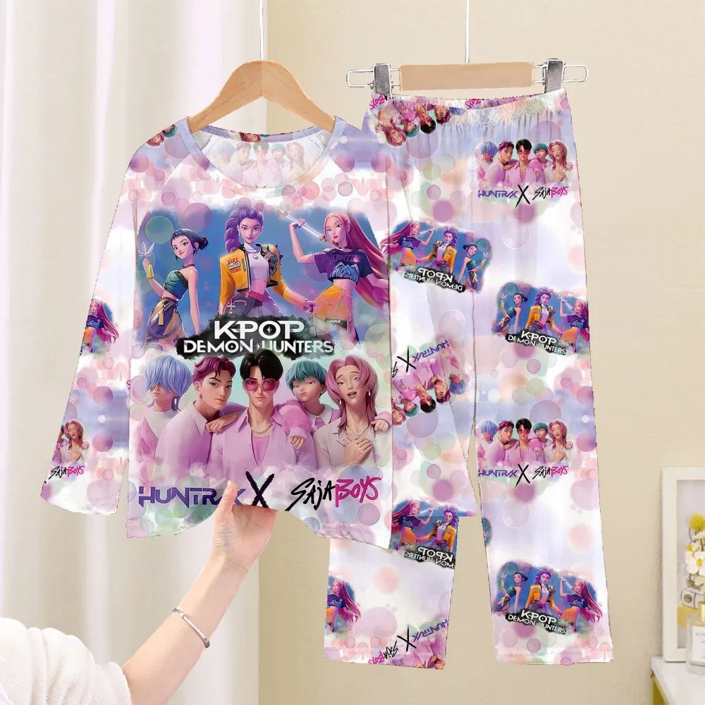 Full Sleeve Girls Pajamas Sets Pyjamas Kids 2Pcs Homewear Children's Sleepwear for Boys Baby Pajamas Teens Cosplay Nightwear
