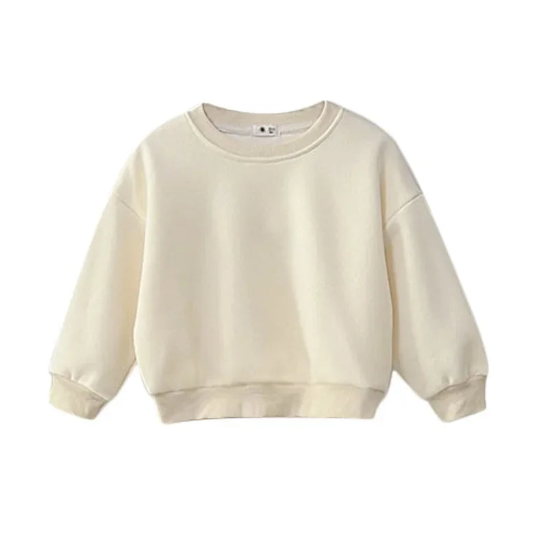 Children's Hoodies 1-7 Y Boys Solid Simple sweatshirt Girls O-neck Pullover 6 Colors Spring Autumn Teenage Casual Tops