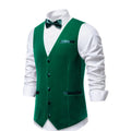 Royal Blue High-end British-Style Flat Velvet Suit Vest for Men,Fashion Casual Slim-Fit Men's Waistcoat with Bow Tie, Euro Size