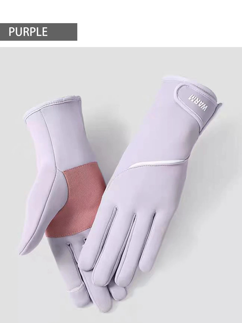 Women Winter Warm Gloves Cold Resistant Flip Touch Screen Windproof Anti‑Slip Adjustable Cuff for Skiing Cycling Outdoor Sports