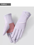 Women Winter Warm Gloves Cold Resistant Flip Touch Screen Windproof Anti‑Slip Adjustable Cuff for Skiing Cycling Outdoor Sports