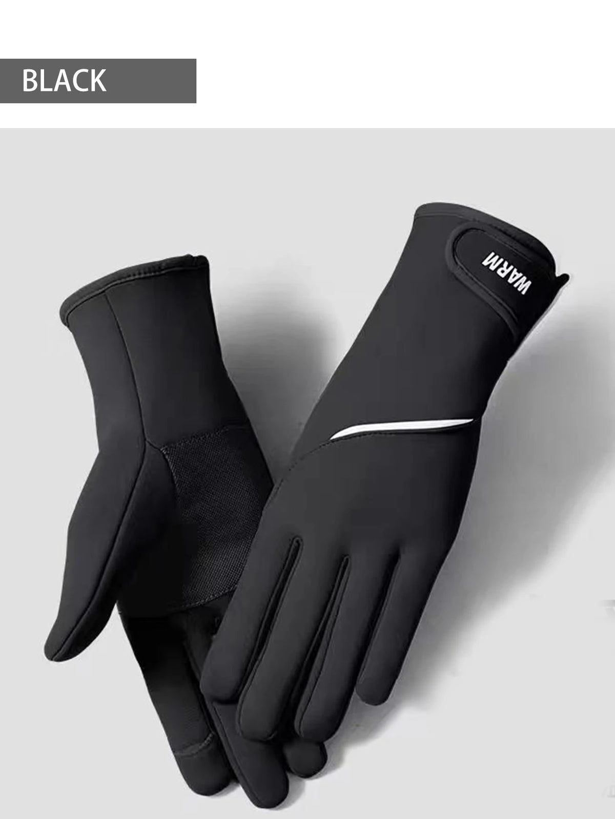 Women Winter Warm Gloves Cold Resistant Flip Touch Screen Windproof Anti‑Slip Adjustable Cuff for Skiing Cycling Outdoor Sports