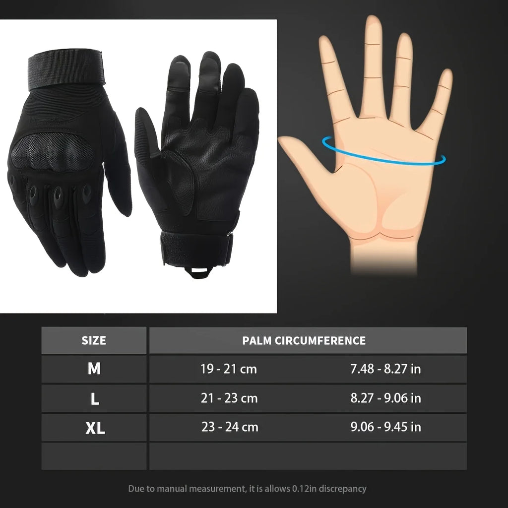 Outdoor Touchscreen Gloves for Men Full Finger Tactical Gloves, Palm Anti-Slip Design, Durable Gloves For Outdoor Activities