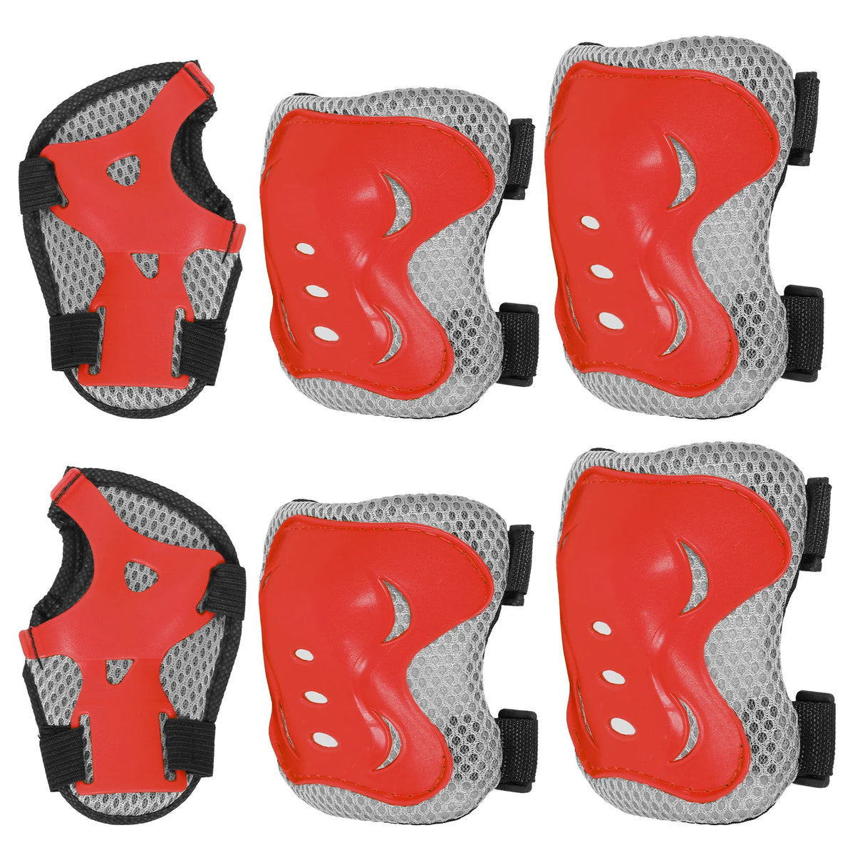 6Pcs Kids Knee Pads and Elbow Pads Wrist Guards Protective Gear Set for Bike Bicycle Cycling Skateboard Skating Sports Scooter